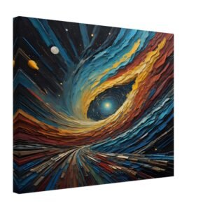 swirling cosmic power canvas art print, fine art