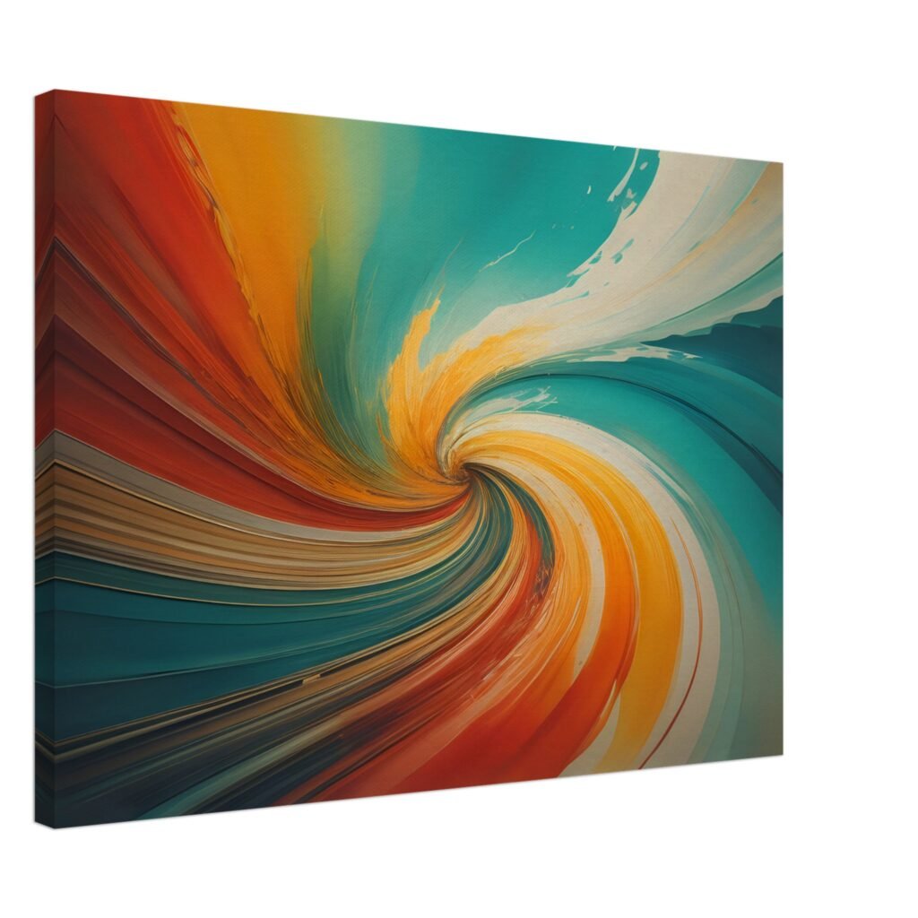 water color vortex canvas art print