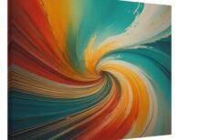 water color vortex canvas art print
