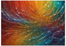 Droplets i poster print, Immerse yourself in a kaleidoscope of color with our Rainbow Water Droplet Art Print. Prepare to embark on a visual journey like no other as you witness the mesmerizing beauty of waves formed by rainbow colored water droplets.