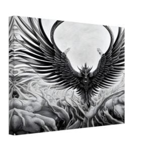 Dark phoenix rising canvas art print