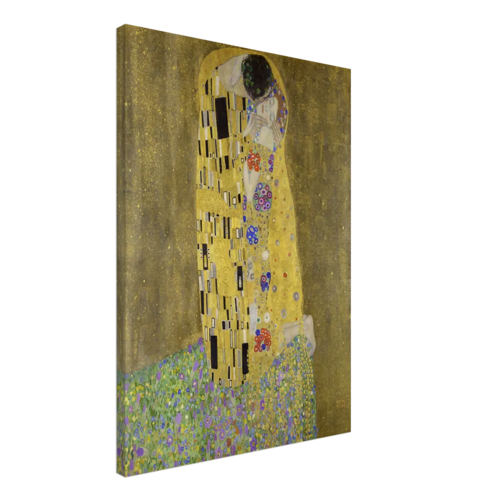 Gustav Klimts the kiss canvas art print 