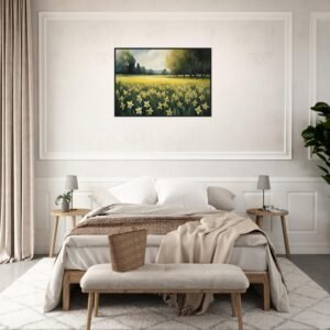 Field of Daffodils in Summer framed in bedroom