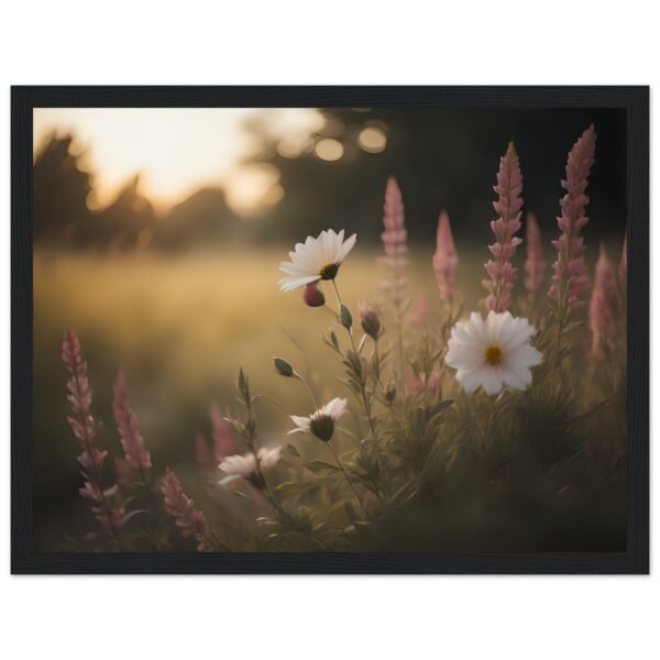 Embrace the Serenity: ‘Daisies in a Sunlit Valley’ Art Print Transform your living space into a haven of tranquility with our exquisite art print, ‘Daisies in a Sunlit Valley’. This piece captures the essence of a peaceful valley bathed in sunlight, where daisies dance in the gentle breeze. The vibrant hues and delicate details of each petal and leaf are brought to life