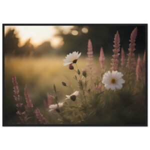 Embrace the Serenity: ‘Daisies in a Sunlit Valley’ Art Print Transform your living space into a haven of tranquility with our exquisite art print, ‘Daisies in a Sunlit Valley’. This piece captures the essence of a peaceful valley bathed in sunlight, where daisies dance in the gentle breeze. The vibrant hues and delicate details of each petal and leaf are brought to life