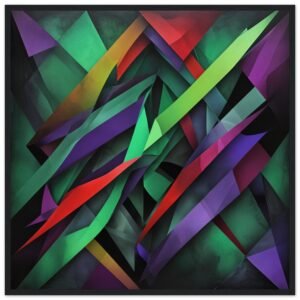 Abstract Green Purple and Red -Wall art