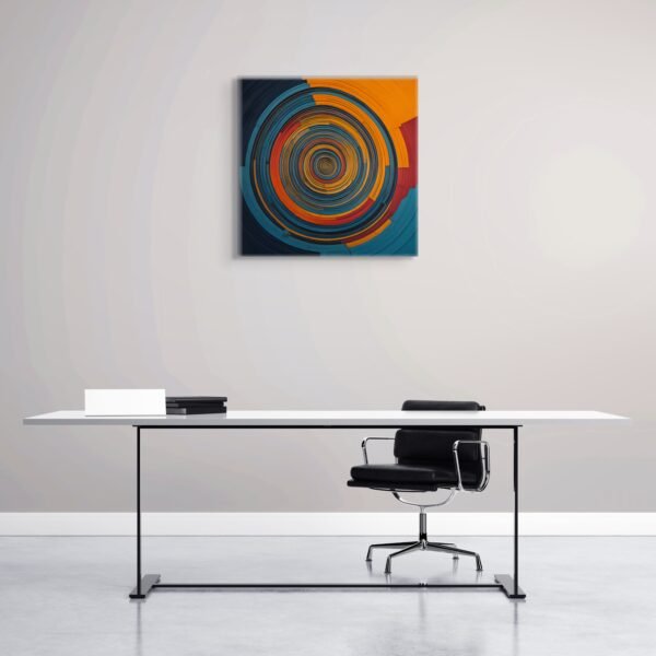 Spiral pastel landscape, High Quality Circle Canvas Art - Image 2