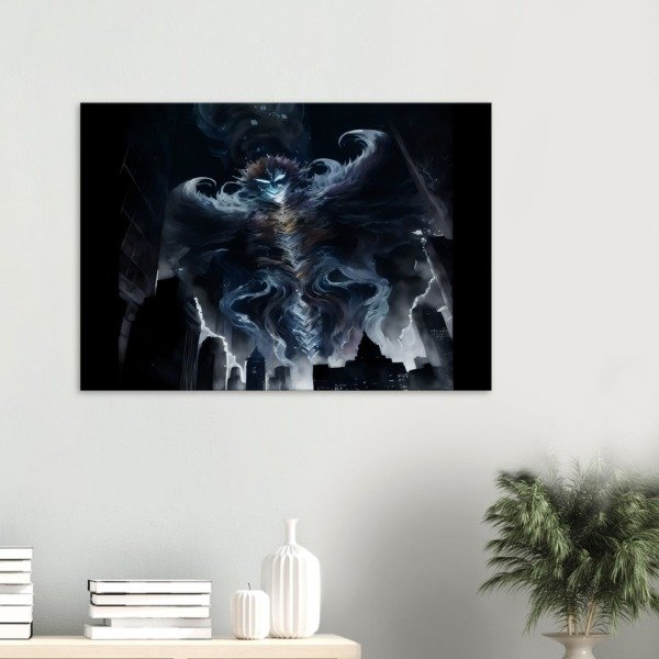 Tempestuous spirit hangs over a dark city print