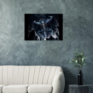 Tempestuous spirit hangs over a dark city print