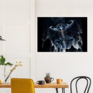 Tempestuous spirit hangs over a dark city print