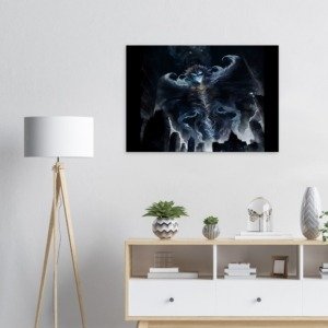 Tempestuous spirit hangs over a dark city print