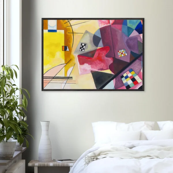 Yellow-Red-Blue abstract painting by Wassily Kandinsky Framed Canvas