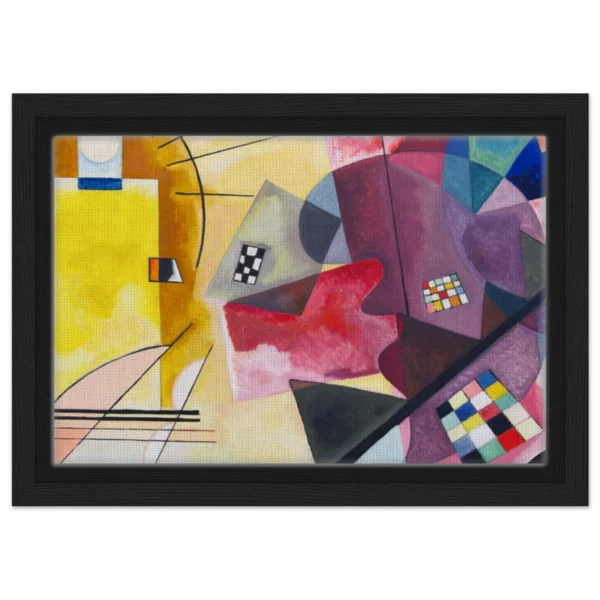 Yellow-Red-Blue abstract painting by Wassily Kandinsky Framed Canvas