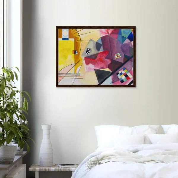 Yellow-Red-Blue abstract painting by Wassily Kandinsky Framed Canvas