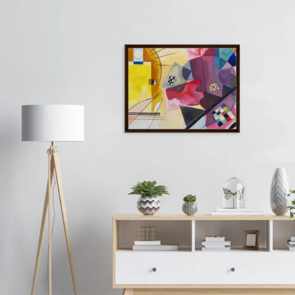 Yellow-Red-Blue abstract painting by Wassily Kandinsky Framed Canvas