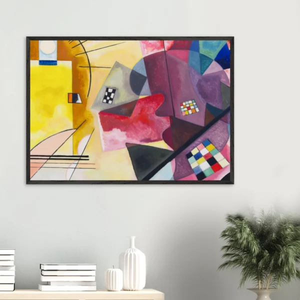 Yellow-Red-Blue abstract painting by Wassily Kandinsky Framed Canvas